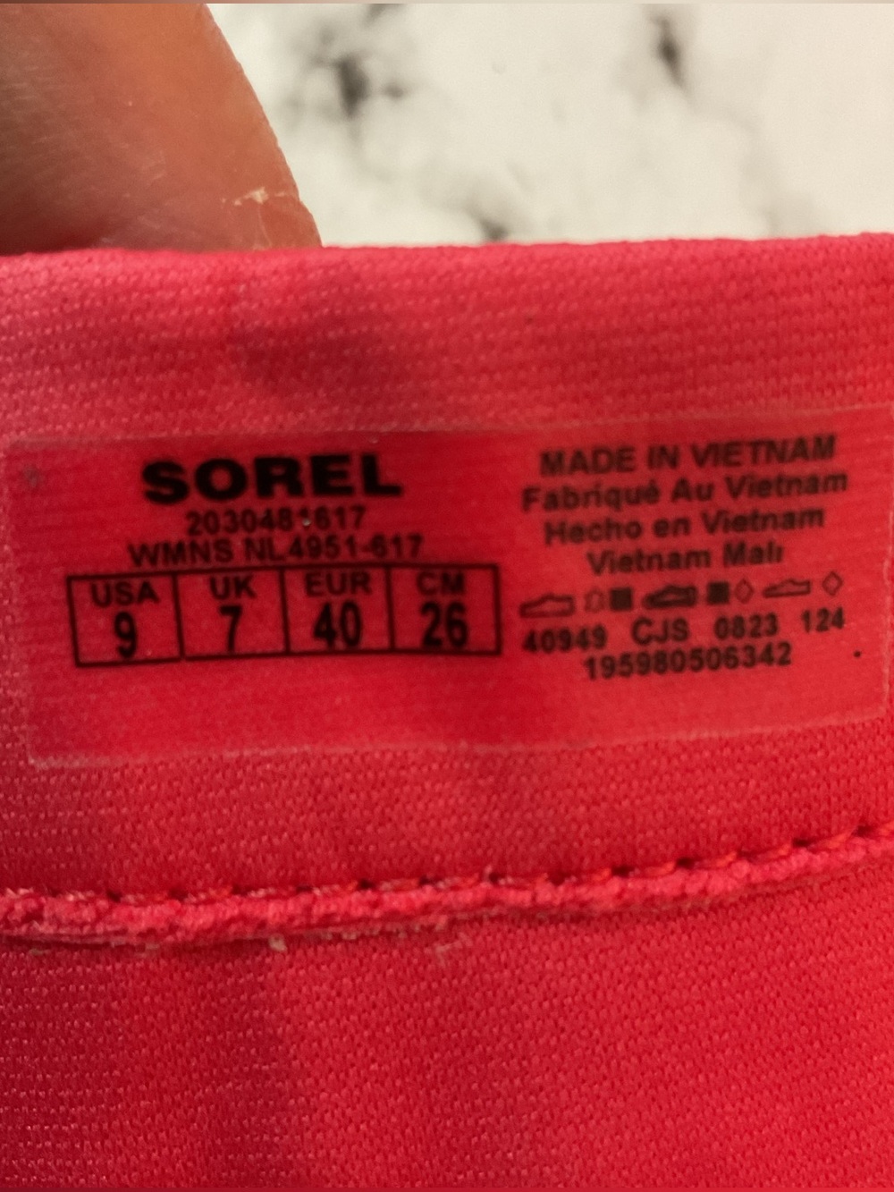 Sorel Kinetic Impact Red Platform Sandal with Chunky Sole - Picture 6 of 8